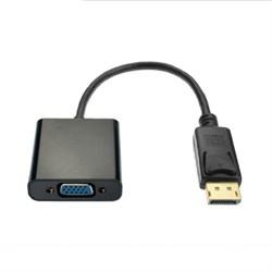 (1019624) Кабель-адаптер DisplayPort M -> VGA 15F NNC DP1080P, для подкл.монитора / проектора к выходу DisplayPort, длина 0.2 метра, черный - фото 30733