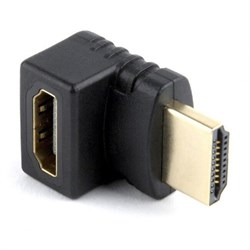 (1020048) Переходник HDMI-HDMI Cablexpert, 19F/19M, угловой соединитель 270 градусов, золотые ра - фото 31490