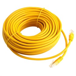 (1020061) Патч-корд UTP Cablexpert кат.5e, 20м, литой, многожильный (жёлтый) - фото 31503