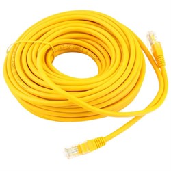 (1020063) Патч-корд UTP Cablexpert кат.5e, 15м, литой, многожильный (жёлтый) - фото 31505