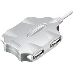(1021104) Разветвитель USB 2.0 Buro BU-HUB4-0.5-U2.0-Candy 4порт. серебристый - фото 31726