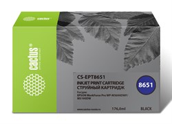 (1021424) Картридж струйный Cactus CS-EPT8651 черный (8000стр.) для Epson WF5190/5690 - фото 31904