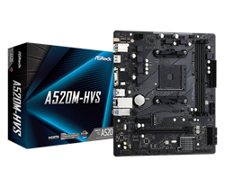 (1021906) Материнская плата Asrock A520M-HVS Soc-AM4 AMD A520 2xDDR4 mATX AC`97 8ch(7.1) GbLAN RAID+VGA+HDMI - фото 32301