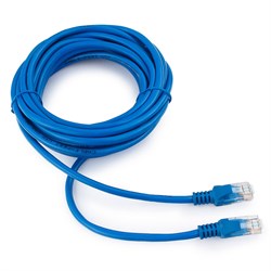(1022260) Патч-корд UTP Cablexpert кат.5e, 10м, литой, многожильный (синий) - фото 32476