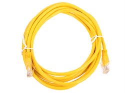 (1022257) Патч-корд UTP Cablexpert кат.5e, 5м, литой, многожильный (жёлтый) - фото 32479