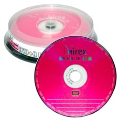 (1022325) Диск DVD+R Dual Layer Mirex 8,5 Гб 8x Cake box 10 шт. - фото 32583