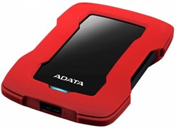 (1022343) Жесткий диск A-Data USB 3.0 1Tb AHD330-1TU31-CRD HD330 DashDrive Durable 2.5" красный - фото 32617