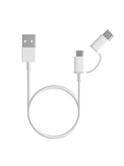 (1021692) Кабель Xiaomi Провод-переходник Mi 2-in-1 USB Cable Micro USB to Type C (30cm) - фото 32624
