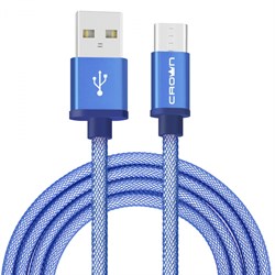 (1022689) Кабель Crown USB - USB Type-C CMCU-3103C blue - фото 32826