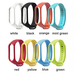 (1023133) Ремешок Xiaomi Mi Smart Band 5 Strap (3-Pack) Navy Blue/Yellow/Mint Green - фото 32966