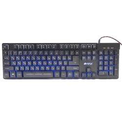 (1022608) Игровая клавиатура HIPER GENOME GK-3 чёрная (104кл, USB, мембранная, RGB подсветка) - фото 33186
