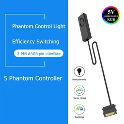 (1023627) Контроллер для RGB подсветки с кнопкой, 5v 3pin ARGB, питание SATA - фото 33238