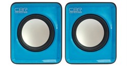 (1023742) CBR CMS 90 Blue, Акустическая система 2.0, питание USB, 2х3 Вт (6 Вт RMS), материал корпуса пластик, 3.5 мм линейный стереовход, регул. громк., длина кабеля 1 м, цвет голубой - фото 33263