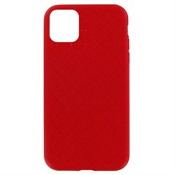(1018063) Накладка силиконовая плетеная Krutoff для iPhone 11 Pro Max (red) - фото 33495