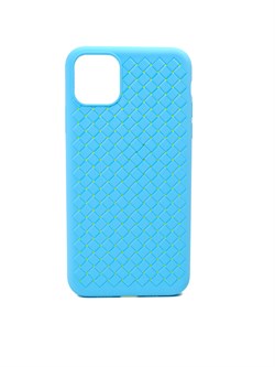 (1018070) Накладка силиконовая плетеная Krutoff для iPhone 11 (blue) - фото 33496