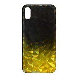 (1020202) Накладка силиконовая Crystal Krutoff для iPhone XS Max (желто-черная) - фото 33511