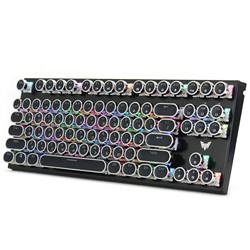 (1024304) Клавиатура игровая CROWN CMGK-901 (Количество клавиш 87, Механический тип клавиш, Клавиши в винтажном стиле, Форм-фактор TKL, Настраиваемая RGB подсветка) - фото 33619