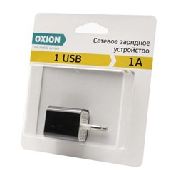 (1019853) Oxion зарядное устройство от сети ACA-008, 1.2А, 1USB черный - фото 33885