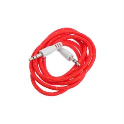 (1024606) Аудио кабель AUX Krutoff 1m, красный (пакет) - фото 33944