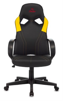 (1024558) Кресло игровое Zombie RUNNER черный/желтый искусственная кожа крестовина пластик - фото 34055