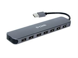(1024993) Разветвитель USB 2.0 D-Link DUB-H7 7порт. черный (DUB-H7/E1A) - фото 34090