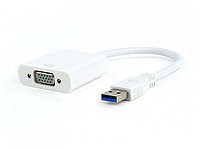 (1025619) Видеоадаптер (конвертер) USB 3.0 --> VGA Cablexpert, белый - фото 34373