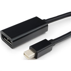 (1025624) Переходник miniDisplayPort -> DisplayPort, Cablexpert, 20M/20F, длина 16см, черный, - фото 34432