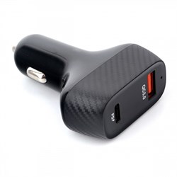 (1026278) Адаптер питания Cablexpert MP3A-UC-CAR20, USB Type-C + Type-A 36Вт, QC - фото 34730