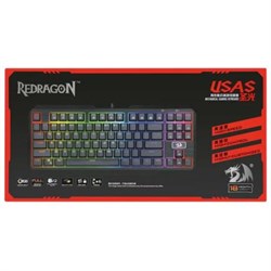 (1026566) Игровая клавитура Redragon Usas чёрная (OUTEMU Blue switches, USB, RGB подсветка) - фото 34927
