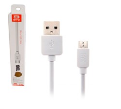 (1026821) Кабель USB - microUSB BYZ BL-641 1 m силиконовый White - фото 35112
