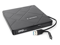 (1026850) Внешний DVD±RW привод USB 3.0 со встроенным кардридером и хабом Gembird DVD-USB-04 пластик, черный - фото 35150