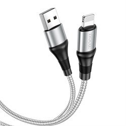 (1027000) Кабель USB - lightning HOCO X50 1 m силиконовый Grey - фото 35327