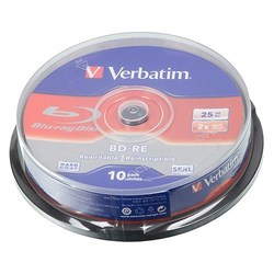 (1027111) Диск BD-RE Verbatim 25Gb 2x Cake Box (10шт) (43694) - фото 35450