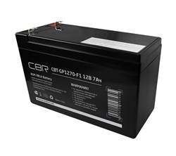 (1027723) CBR Аккумуляторная VRLA батарея CBT-GP1270-F1 (12В 7Ач), клеммы F1 - фото 36031