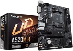 (1021907) Материнская плата Gigabyte A520M H Soc-AM4 AMD A520 2xDDR4 mATX AC`97 8ch(7.1) GbLAN RAID+DVI+HDMI - фото 36425