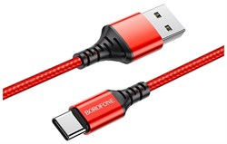 (1028076) Кабель USB - Type-C BOROFONE BX54 1m силиконовый Red - фото 37249