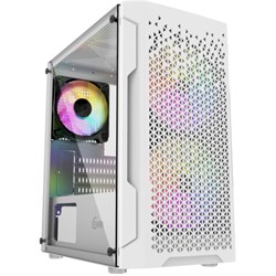 (1028144) Powercase CMIMZW-L3 Корпус Mistral Micro Z3W Mesh LED, Tempered Glass, 2x 140mm + 1х 120mm 5-color fan, белый, mATX  (CMIMZW-L3) - фото 37470