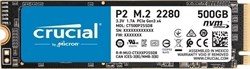 (1028136) Твердотельный накопитель Crucial. Crucial P2 SSD 500GB, M.2 (2280), PCIe Gen 3.0, NVMe, R2300 / W940, 150 TBW CT500P2SSD8 - фото 37479