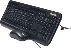 (1028190) Клавиатура + мышь Microsoft Wired 600 клав:черный мышь:черный USB Multimedia APB-00011 - фото 37652