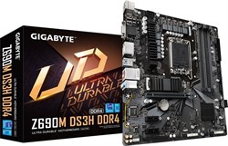 (1028242) Материнская плата Gigabyte Z690M DS3H DDR4 Soc-1700 Intel Z690 4xDDR4 mATX AC`97 8ch(7.1) 2.5Gg RAID - фото 37775