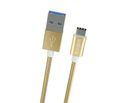 (1028398) USB кабель Denmen D02T на Type-C 2.4A 1м золотистый - фото 37792