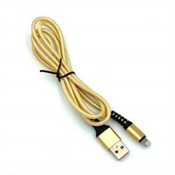 (1028383) Кабель USB - lightning Denmen D02L Gold - фото 37812