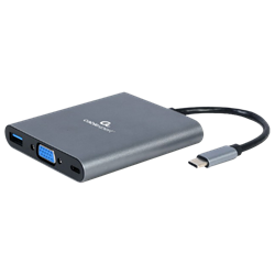 (1028652) Адаптер интерфейсов USB-CM 6-в-1 (Hub3.0 + HDMI + VGA + PD + кардридер + стерео-звук) - фото 38472