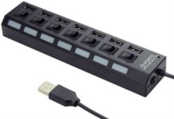 (1028668) Концентратор USB 2.0 Gembird, 7 портов, питание, блистер - фото 38503