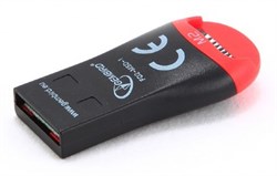 (1028669) Картридер внешн.USB2.0 Gembird, для считывания MicroSD карт, блистер - фото 38506