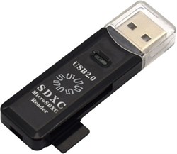 (1028910) Устройство ч/з карт памяти 5bites RE2-100BK USB2.0 / SD / TF / USB PLUG / BLACK - фото 38650
