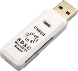 (1028911) Устройство ч/з карт памяти 5bites RE2-100WH USB2.0 / SD / TF / USB PLUG / WHITE - фото 38651