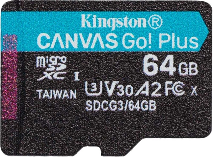 (1029203) Флеш карта microSDXC 64Gb Class10 Kingston SDCG3/64GBSP Canvas Go! Plus w/o adapter - фото 39093