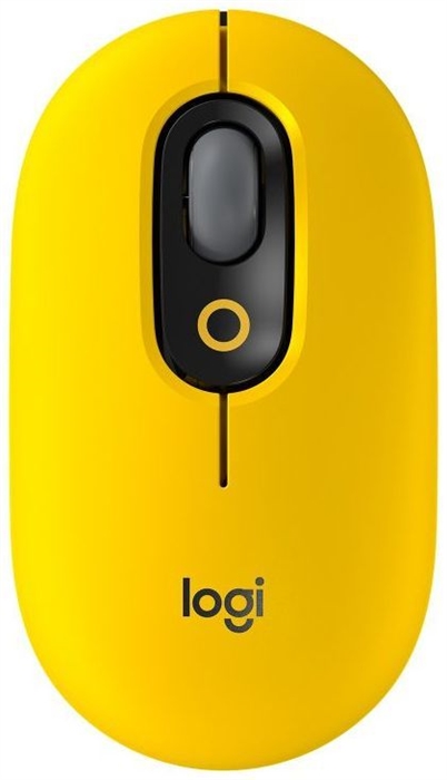 (1029678) Мышь Logitech POP Mouse with emoji желтый/черный оптическая (4000dpi) беспроводная BT/Radio USB (4bu 910-006546 - фото 39375