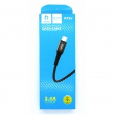 (1030038) USB кабель Denmen D02V на Micro USB 2.4A 1м красный - фото 39599